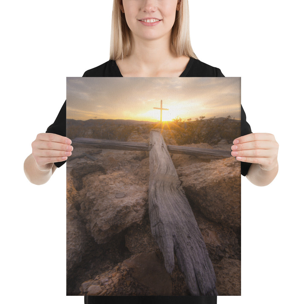 Terlingua Cemetery Sunset Canvas