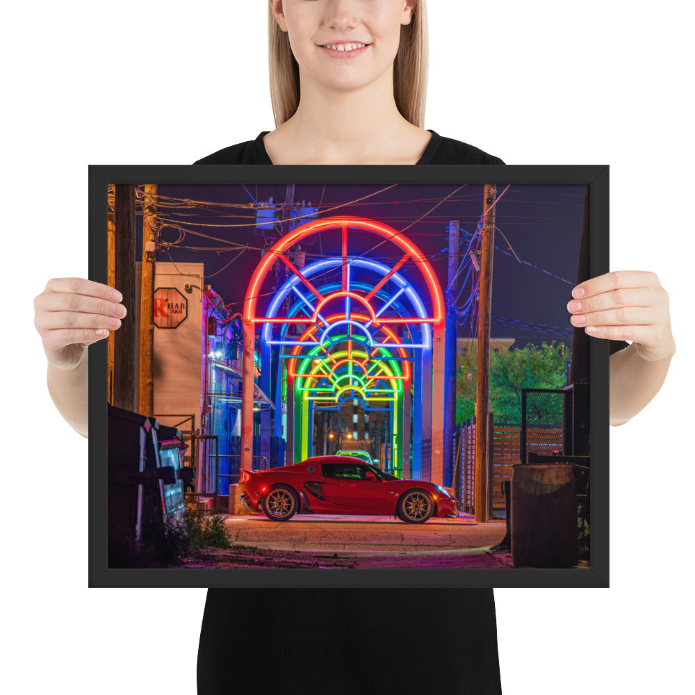 Lotus Elise Night Framed Matte