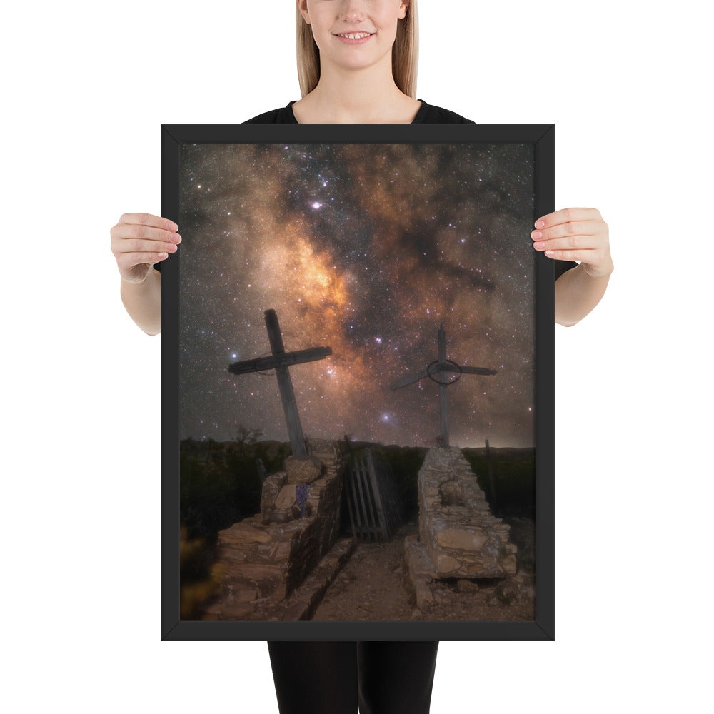 Terlingua Cemetery Milky Way Framed Matte