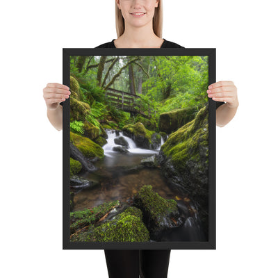Oregon Fairy Garden Framed Matte
