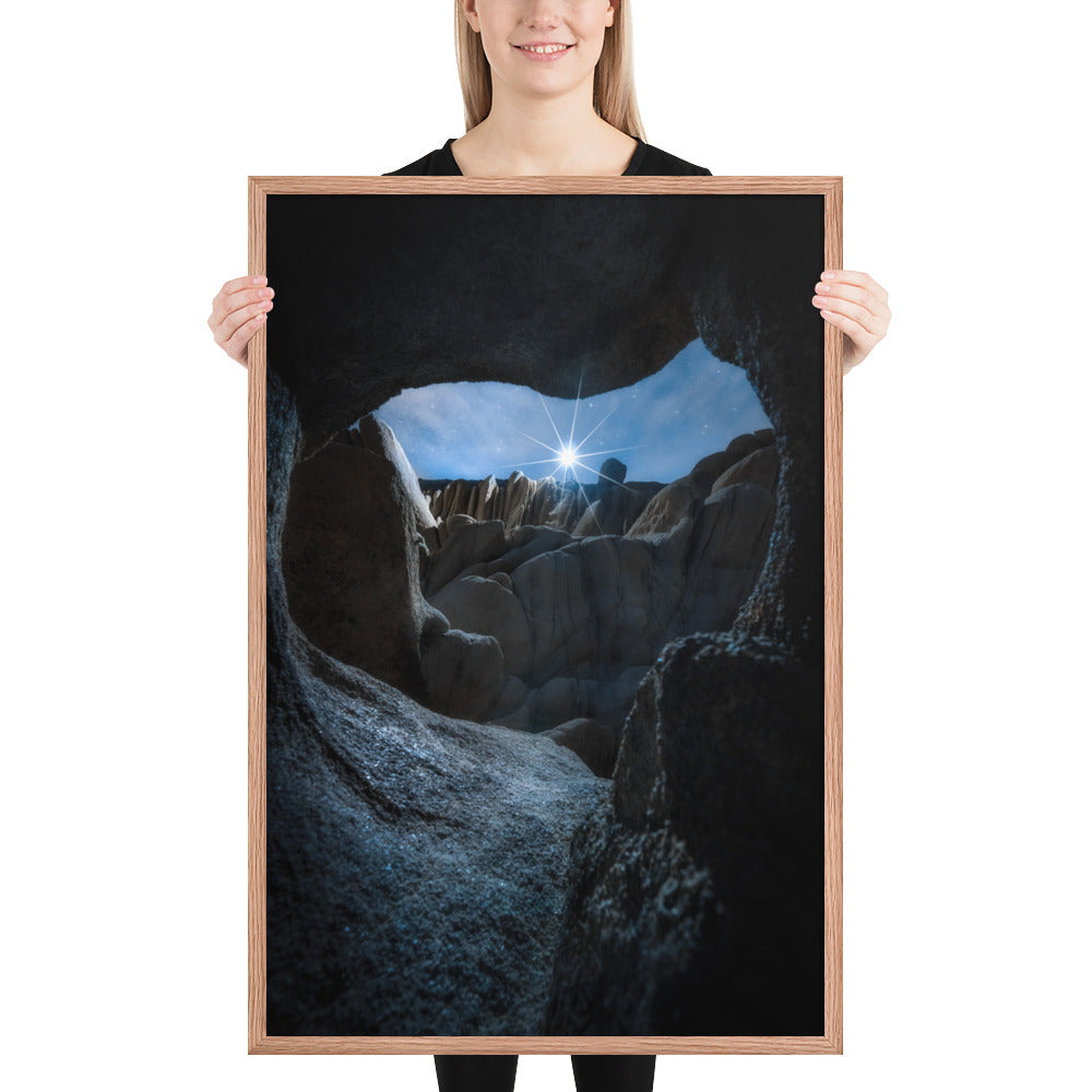 Joshua Tree Cave Framed Matte
