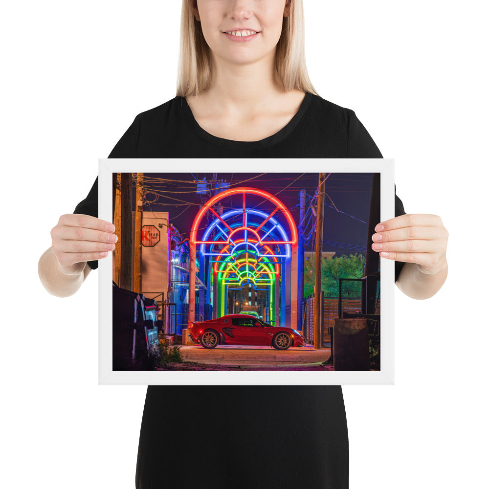 Lotus Elise Night Framed Matte