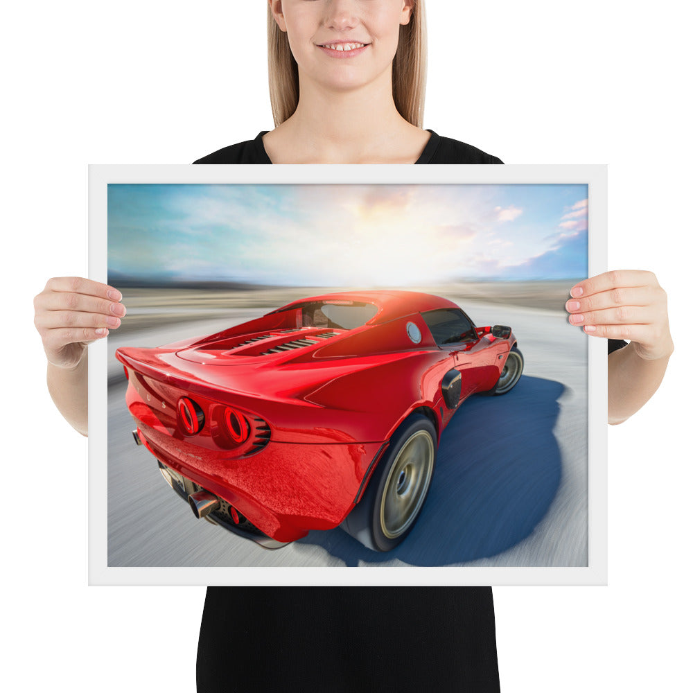 Lotus Elise Sunset Framed Matte