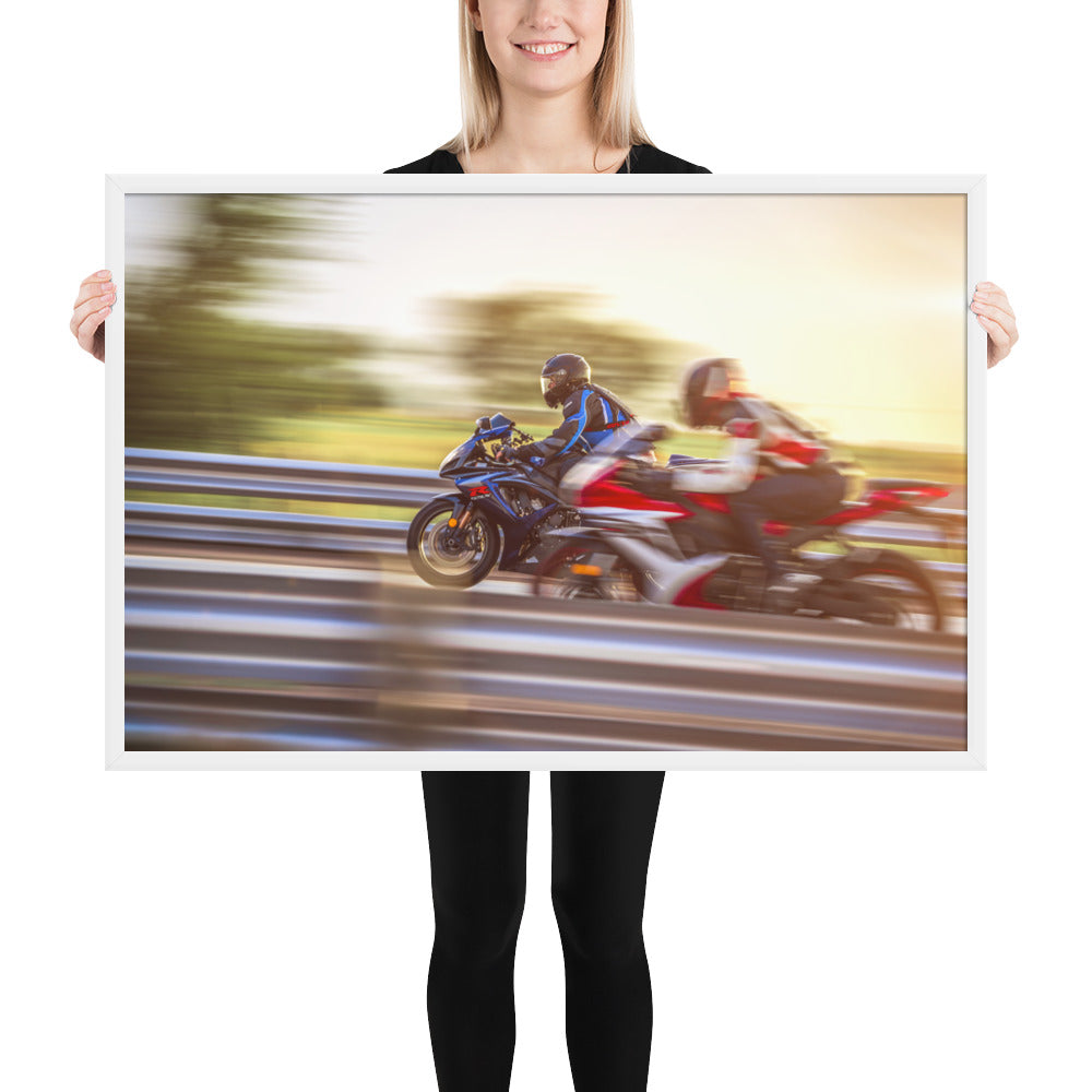 GSXR Drag Race Framed Matte