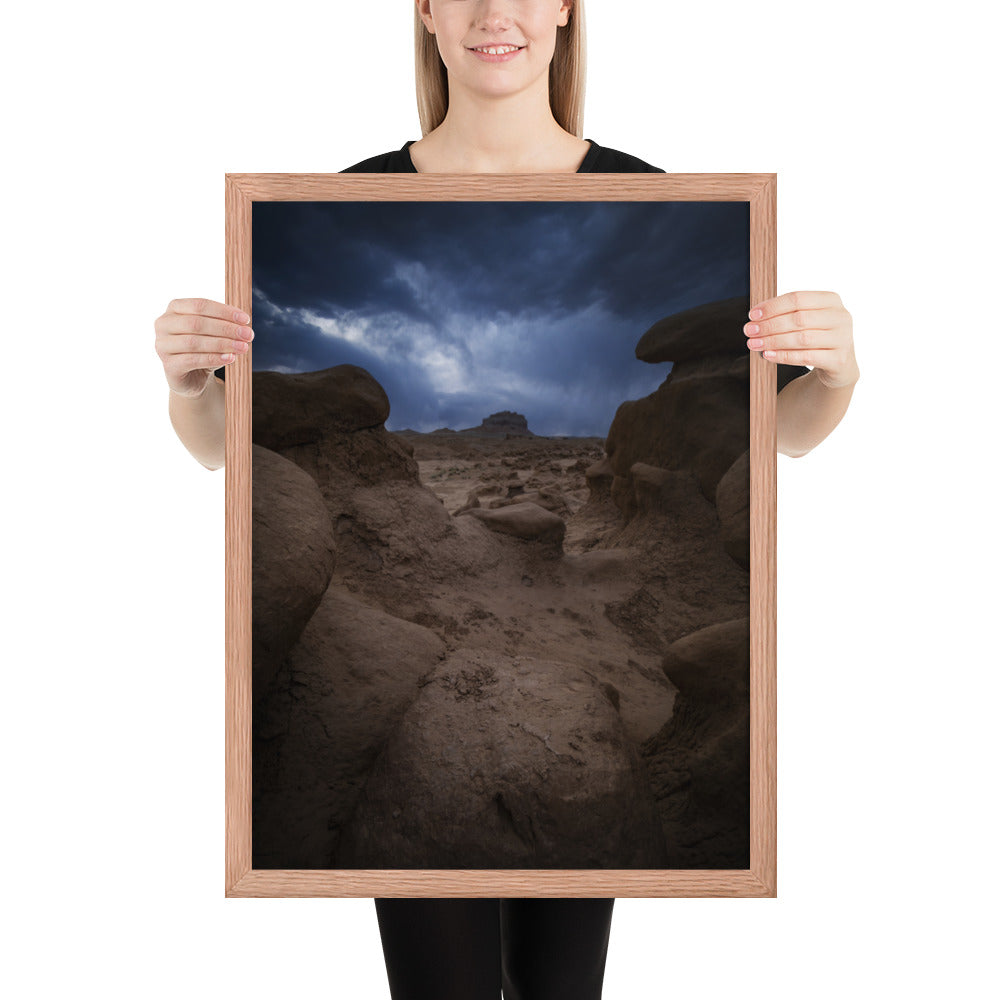 Goblin Valley Storm Framed Luster