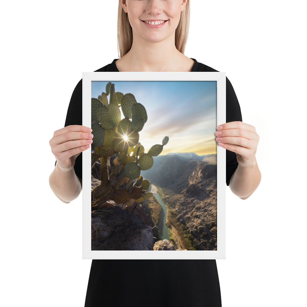 Rio Grande Sunrise Framed Luster