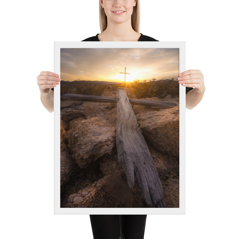 Terlingua Cemetery Sunset Framed Luster